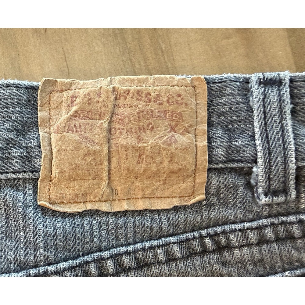Vintage Levis 701 Womens Student Fit Charcoal Textured Tag 28x34 Actual 26x27 - Picture 9 of 15